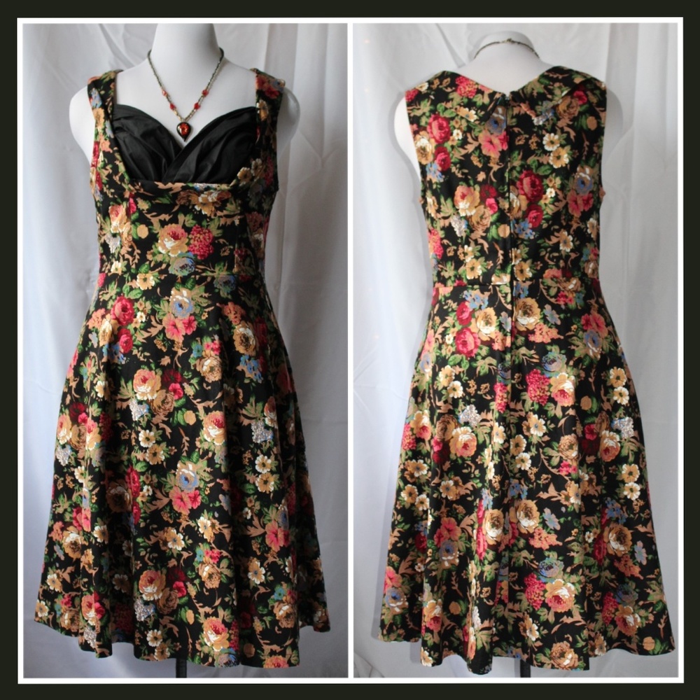 Floral Lindy Bop Ophelia Dress With *Pockets!!*
